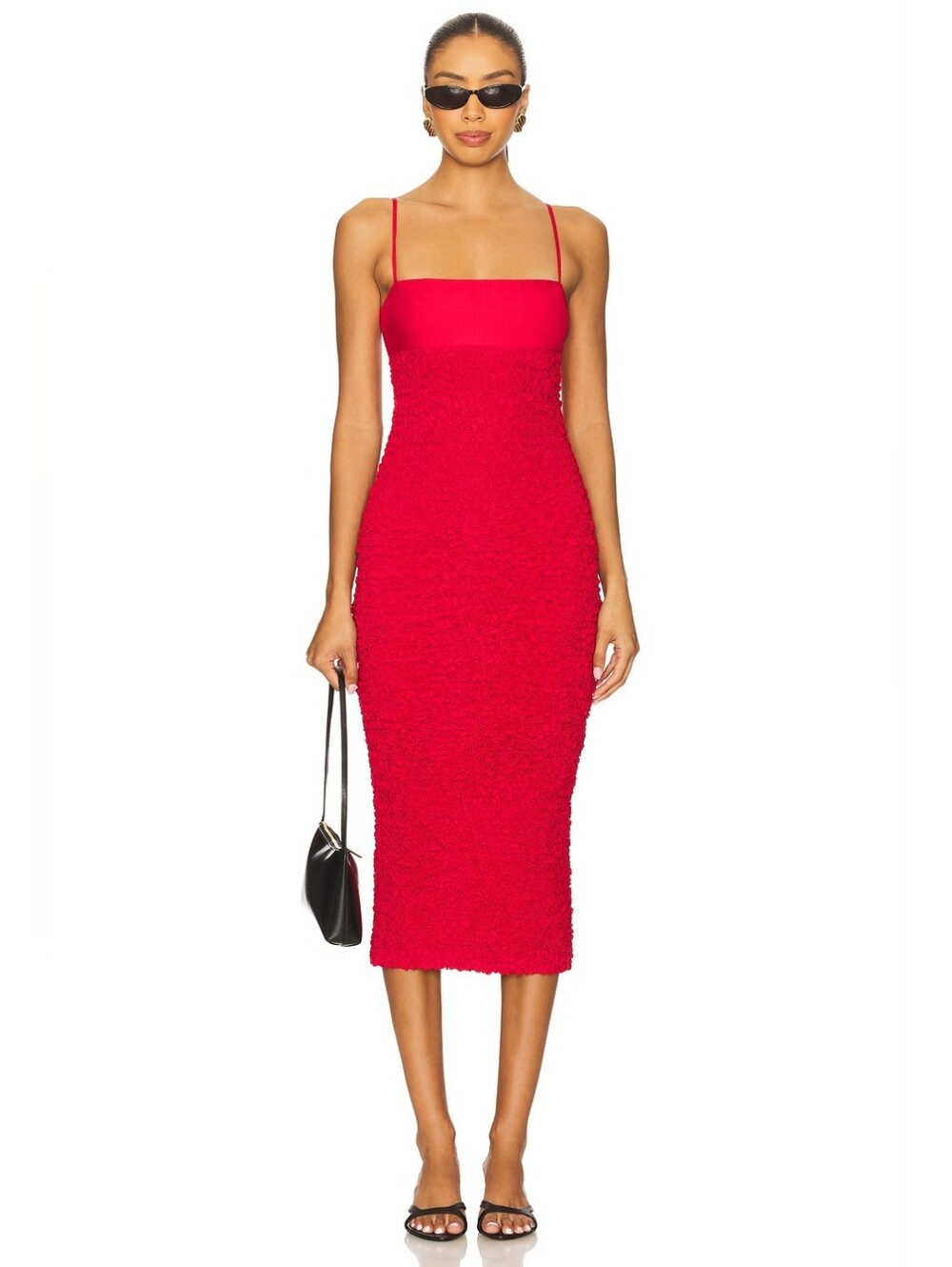NWT $259 HOUSE OF HARLOW x REVOLVE Mila Midi Dress in Cherry Red XS